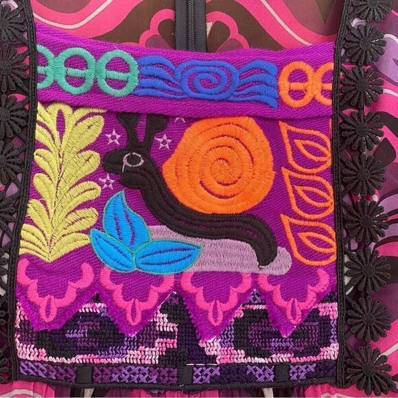 Anna Sui 100% Silk Embroidered Top Size P/XS - Picture 10 of 16